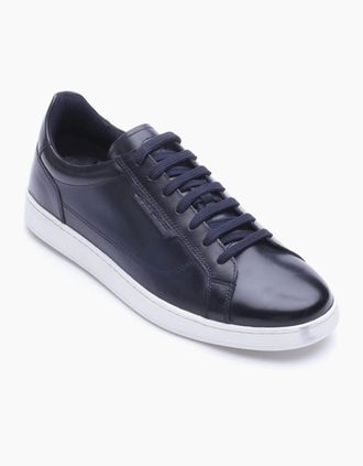 base Mens Base London Zammo Leather Mens NAVY Trainers - Size: 10