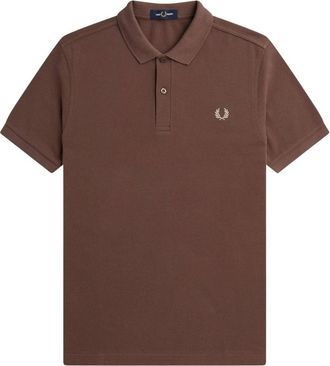 Fred Perry Klassiek katoenen poloshirt M6000 - Heren - Polos - Bruin - L - Katoen - Tops
