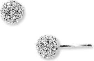 Nadri Small Pavé Stud Earrings in Silver at Nordstrom