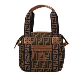 Fendi Pre-owned Handbags, female, Brown, Size: ONE SIZE Pre-owned Canvas Handbag