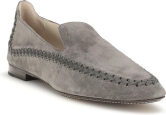 Giorgio Armani Womens Leather Loafers Grigio+grigio Calf Bos Taurus