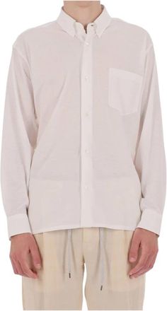 Herno Jersey Crepe Shirt - Heren - Zakelijke Overhemden - Wit - XL - Katoen - Overhemden