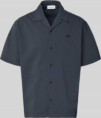 Lacoste Relaxed Fit Freizeithemd aus reiner Baumwolle in Dunkelblau, Gr&ouml;&szlig;e 39