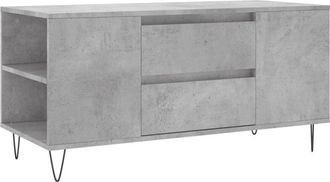 vidaXL Coffee Table Concrete Grey 102x44.5x50 cm Engineered Wood Vidaxl