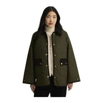 Barbour Jassen, Dames, Groen, S, Katoen, Whickham Quilted Jacket