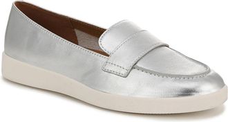 Naturalizer Karis Loafers Womens Silver Leather Slip On Shoes HTAT1832