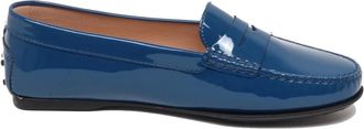 Tod's Patent Loafer Schoen in Petroleum - Dames - Loafers - Blauw - 35 EU - Leer - Schoenen
