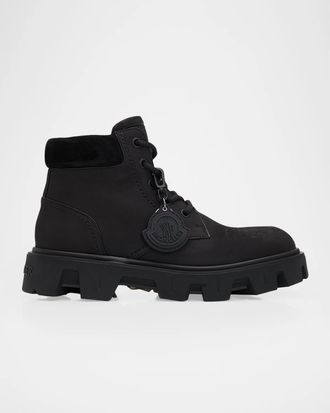 Moncler Men & apos;s Peak City Leather Ankle Boots