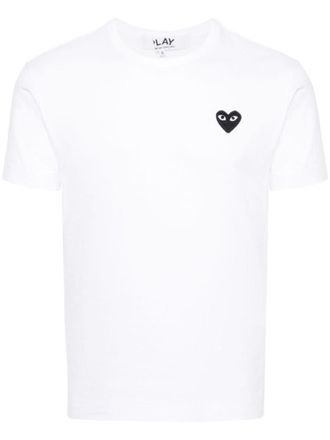 Comme Des Gar&ccedil;ons White Logo Cotton T-shirt