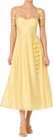 Astr Halcyon Midi Dress In Yellow