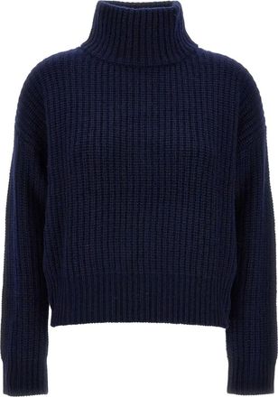 Lisa Yang high-neck ribbed sweater - Blue