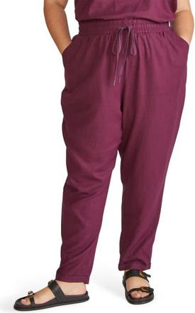 Universal Standard Tapered Drawstring Pants in Acai Purple at Nordstrom, Size Xl