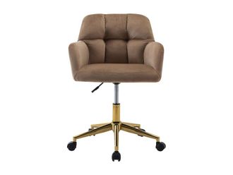 VENTE-UNIQUE.COM Silla de escritorio poli&eacute;ster beige