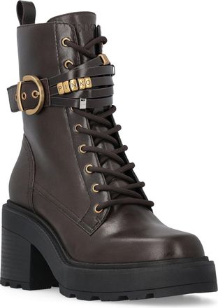 Pinko Womens Boots Sivaletto Altea 01 Dark Brown Leather