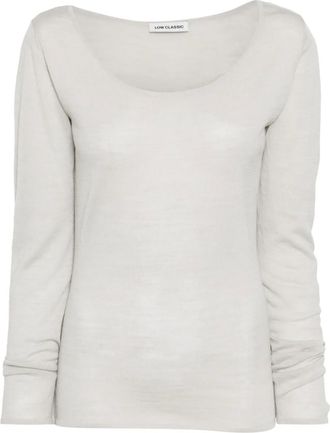 Low Classic Top con scollo a V - Grigio