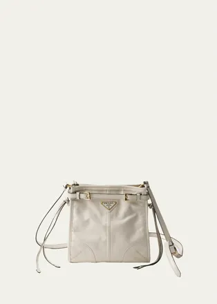Prada Bonnie Belted Leather Shoulder Bag