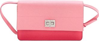 Prada Turn Lock Wallet Saffiano Leather Small crossbody bag - Roze