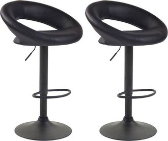 Clp Pack De 2 Taburetes De Barra Olinda En Polipiel Negro Negro