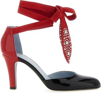 Valentino Garavani Foliefoliage Pumps - Dames - Pumps - Veelkleurig - 39 1/2 EU - Leer - Schoenen