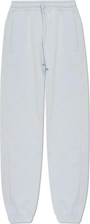 Dolce & Gabbana Fleece Broek met Borduursel - Dames - Sweatpants - Blauw - XS - Katoen - Broeken