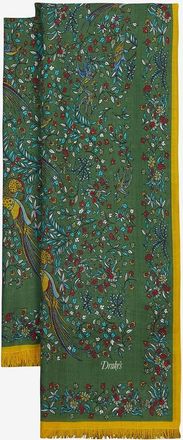 Drake's Rechteckiger Loop-Schal mit Bird Of Paradise Muster