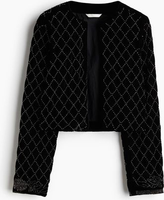 H&M Jacke mit Strass - Schwarz