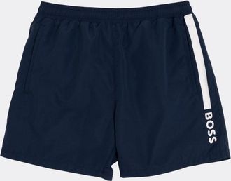 Boss Orange by Hugo Boss BOSS Orange Dolphin NOS Heren Sneldrogende Badshorts met Streep en Logo