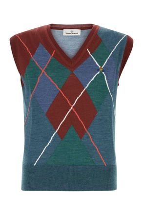 Vivienne Westwood Multicolor V Neck Sweater