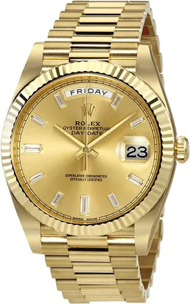 Rolex Pre-owned Rolex Day-Date Diamond Champagne Dial Mens Watch M228238-0005