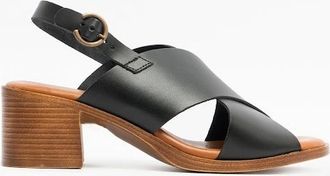 Hush Puppies Womens Hush Puppies GABRIELLE Womens Leather Sandals Black - Size: 6