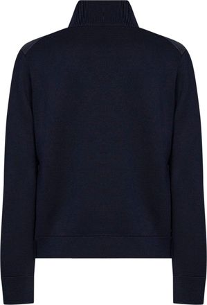 Moncler Mens Cardigan Padded Zip-Up Blue Polyamide & Down Jackets