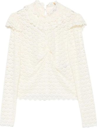 Farm Rio Kant Blouse - Dames - Blouses - Wit - L - Overhemden
