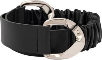 Orciani Elastische Nappa Leren Riem - Dames - Riemen - Zwart - M - Accessoires