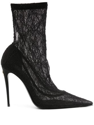 Dolce & Gabbana Lace Ankle Boot Shoes