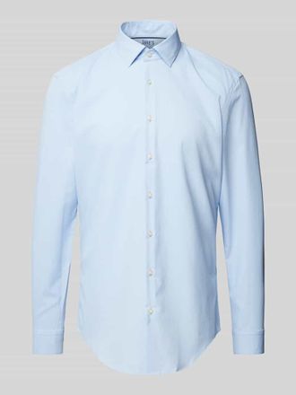 Jake*s Slim Fit Business-Hemd mit Kentkragen in Bleu, Größe 37/38