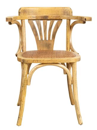 Biscottini International Sillas De Cocina De Madera 44x42x76 Cm Silla Con Reposabrazos Silla Thonet Vintage Sillas De Comedor Silla De Cocina De Rat&aacute;n