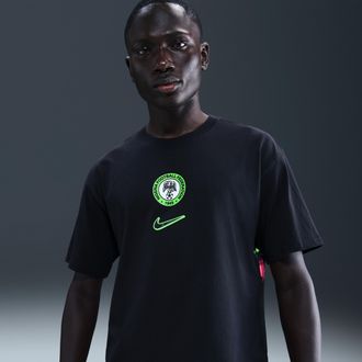 Nike Nigeria Premium Goalkeeper Nike Mens Soccer T-Shirt in Black | IO4583-010