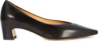Mara Bini Schoenen, Dames, Zwart, 39 EU, Leer, Zwarte leren pumps met lage hak