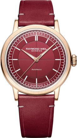 Raymond Weil Millesime Mens Red Watch 2925-PC5-45001 Leather - One Size
