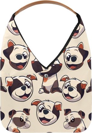 Generic Cute Dogs Reusable Lightweight Grocery Bags - Foldable Into Compact Pouch, Washable & Sturdy, Multipurpose for Shopping and Travel