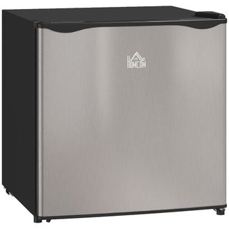 HOMCOM 46L Counter Top Fridge with Chiller Box Mini Fridge for Bedrooms Silver | TJ Hughes