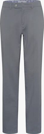Brax Mens Evans Flat Front Pant In Silver