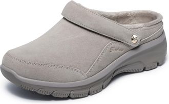 Skechers Womens Easy Going-Distinctive Charm Mule, Taupe, 3.5 UK