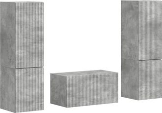 vidaXL Conjunto De Mueble De Tv 5 Uds. Gris Concreto Vidaxl