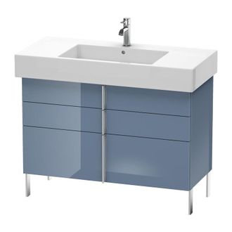 Duravit Mueble Bajo Lavabo Duravit Vero De Pie 6414, Con 2 Cajones Y 1 Extra&iacute;ble, 1000mm, Color (frente/cuerpo): Laca De Alto Brillo Stone Blue - Ve641404747