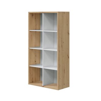 For&eacute;s Estanter&iacute;a con 8 compartimentos - L72 cm - Efecto Madera clara