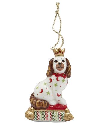 Spode Kit Kemp Staffordshire Dog Moon/Star Ornament