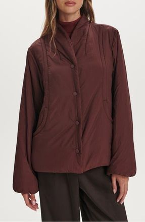 Varley Tilley Light Padded Jacket in Decadent Chocolate at Nordstrom, Size Xx-Small