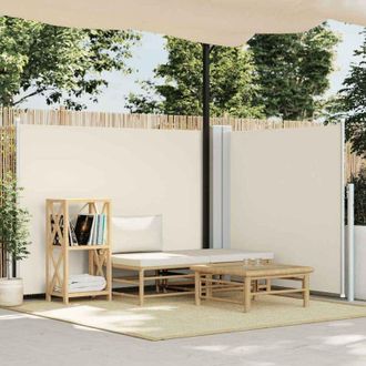 vidaXL Toldo Lateral Retr&aacute;ctil Color Crema 140x600 Cm Vidaxl