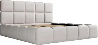 Pascal Morabito Canap&eacute; abatible de 160 x 200 cm - Tela jaspeada - Gris claro - DAMADO II de Pascal Morabito